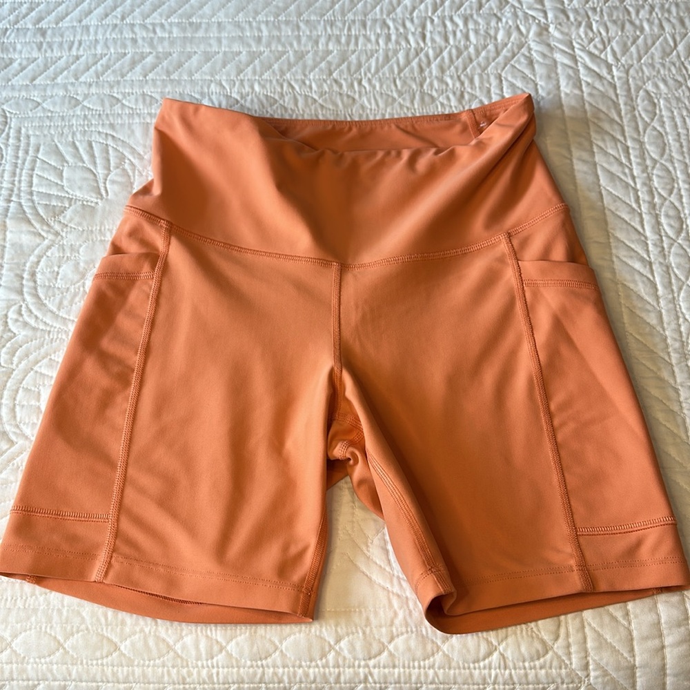Women's Orange Athletic Shorts